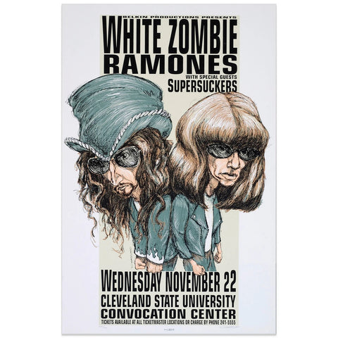 Derek Hess - White Zombie w/ The Ramones & Supersuckers