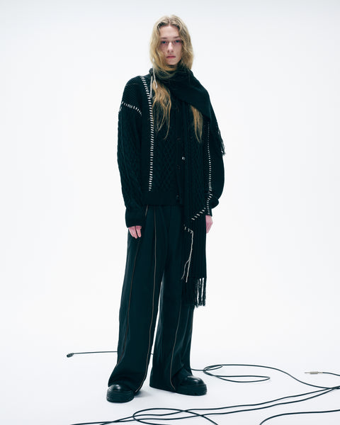 PATCHWORK KNIT CARDIGAN