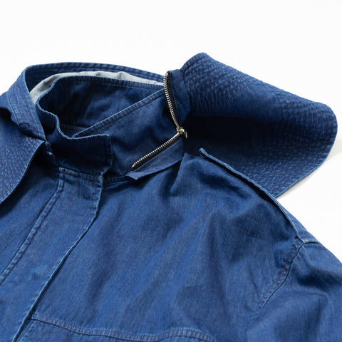 DENIM HOODED BLOUSON