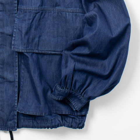DENIM HOODED BLOUSON
