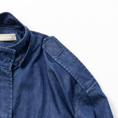 DENIM HOODED BLOUSON
