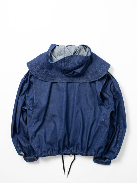 DENIM HOODED BLOUSON