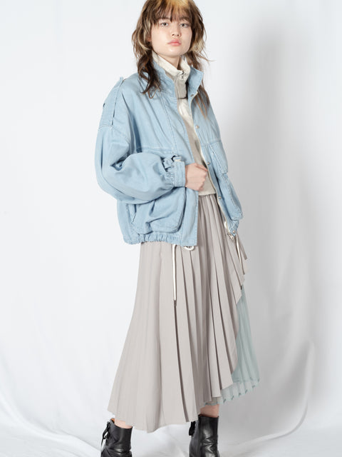 DENIM HOODED BLOUSON