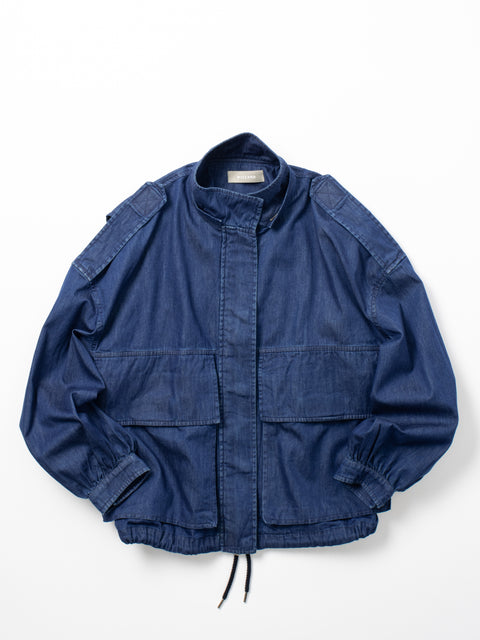 DENIM HOODED BLOUSON