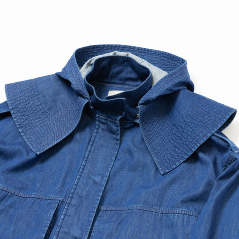 DENIM HOODED BLOUSON