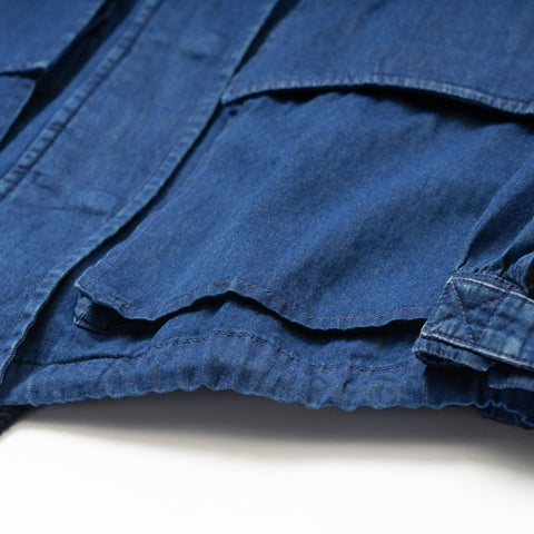 DENIM HOODED BLOUSON