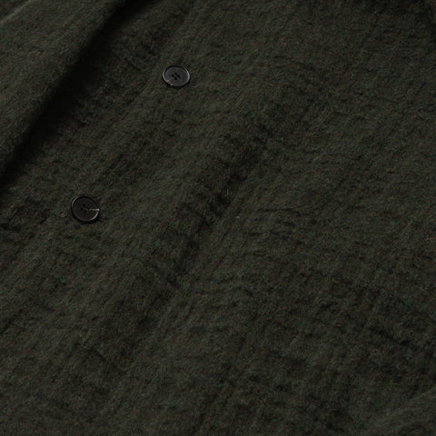 SHAGGIE WOOL CHECK WRAP COAT