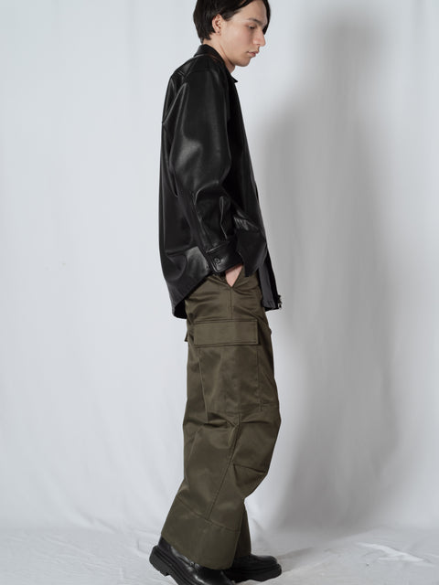 FAUX LEATHER SHIRTS JACKET