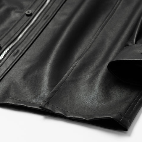 FAUX LEATHER SHIRTS JACKET