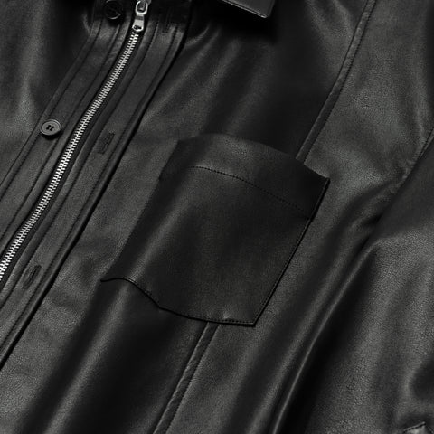 FAUX LEATHER SHIRTS JACKET