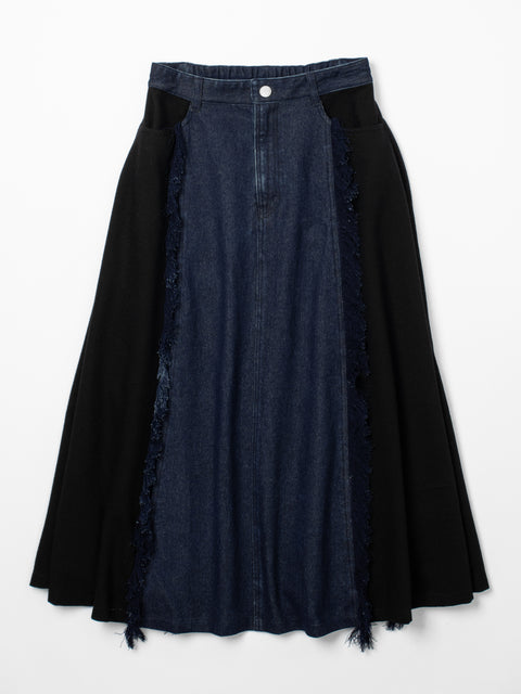 DOCKING DENIM SKIRT