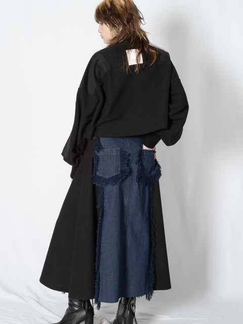 DOCKING DENIM SKIRT