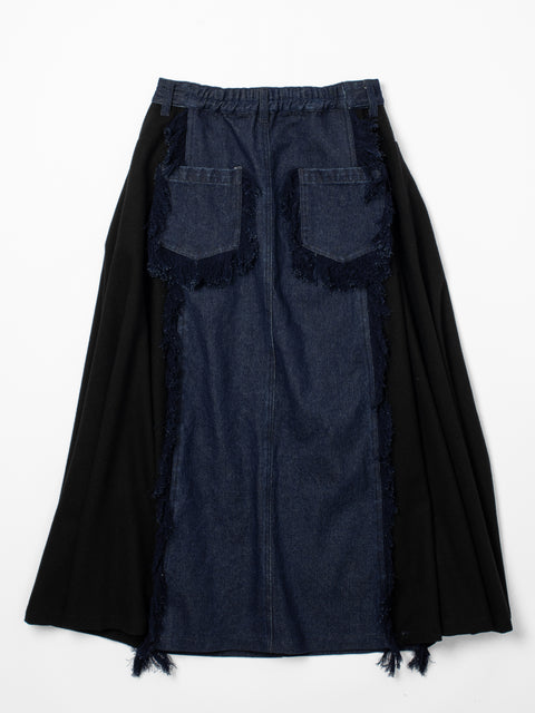 DOCKING DENIM SKIRT