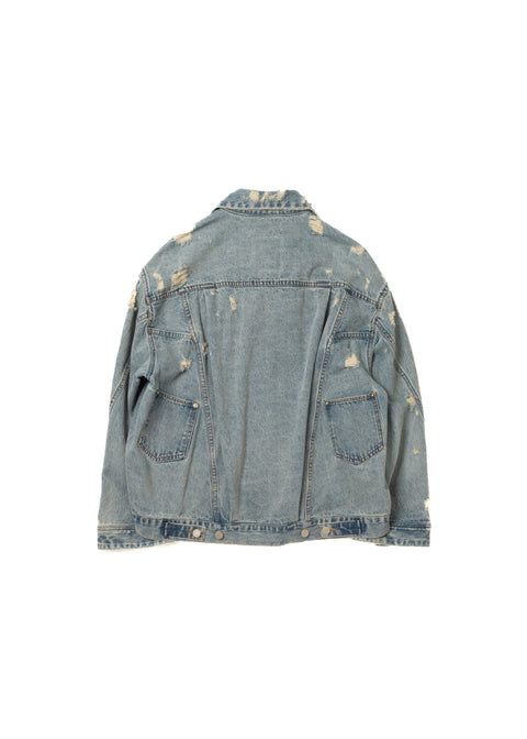 DENIM BLOUSON (DAMAGE)