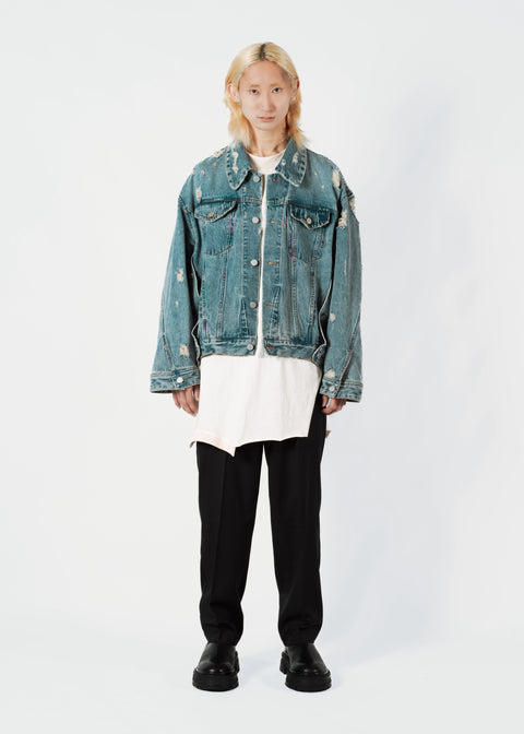 DENIM BLOUSON (DAMAGE)