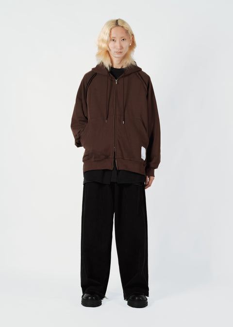 LAYERED ZIP HOODIE