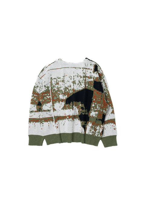 JACQUARD KNIT CARDIGAN