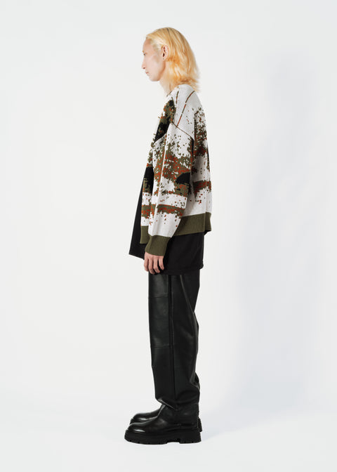 JACQUARD KNIT CARDIGAN