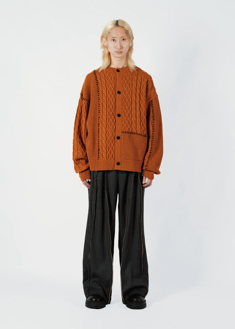 PATCHWORK KNIT CARDIGAN