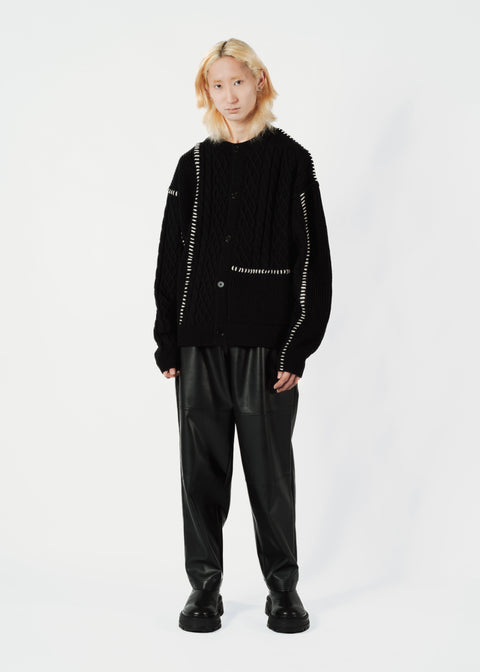 PATCHWORK KNIT CARDIGAN