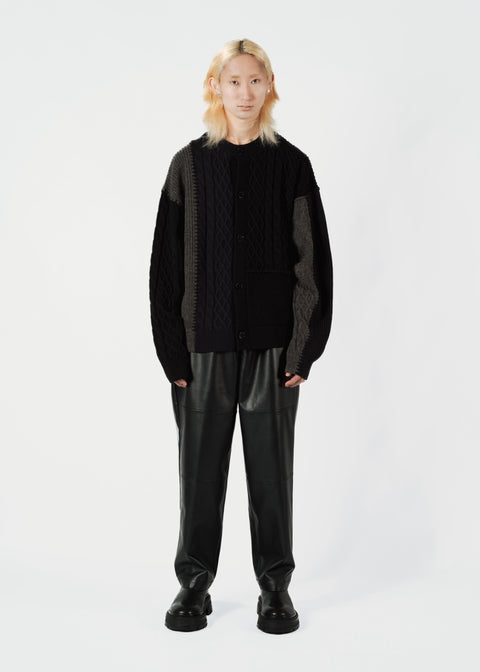 PATCHWORK KNIT CARDIGAN