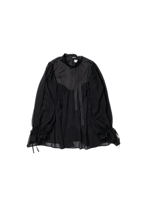 REVERSIBLE GATHERED BLOUSE