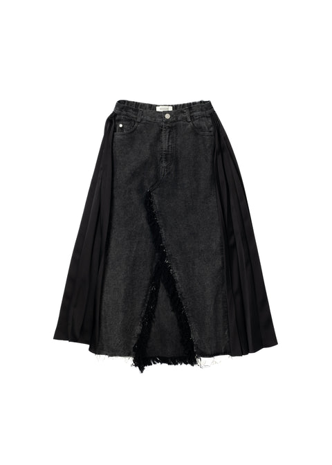 DOCKING DENIM SKIRT
