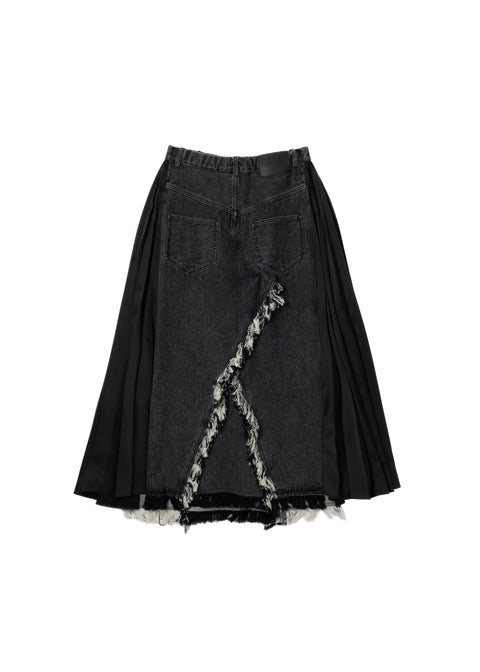 DOCKING DENIM SKIRT