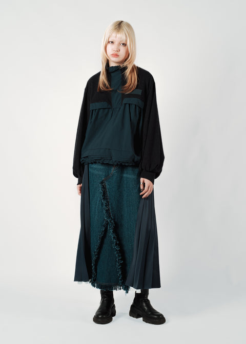DOCKING DENIM SKIRT