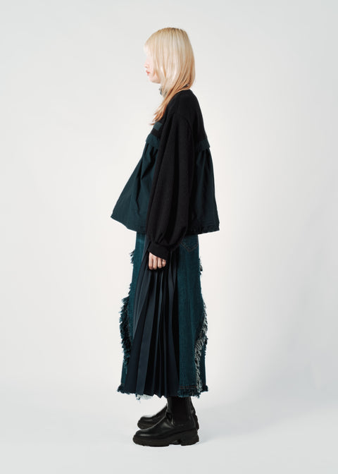 DOCKING DENIM SKIRT