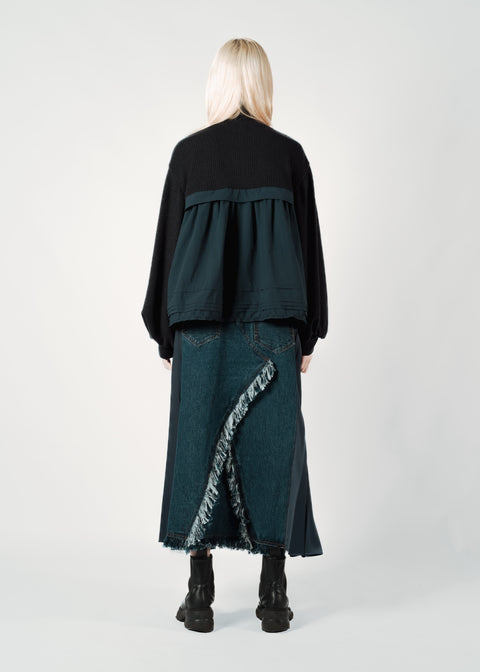 DOCKING DENIM SKIRT