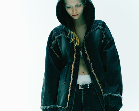 CUT UP HOODE JACKET