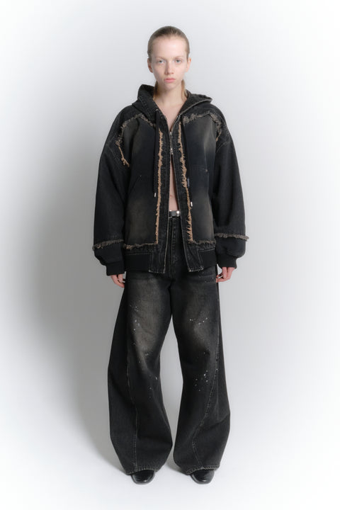 CUT UP HOODE JACKET