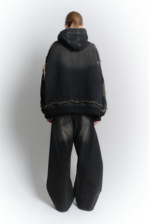 CUT UP HOODE JACKET