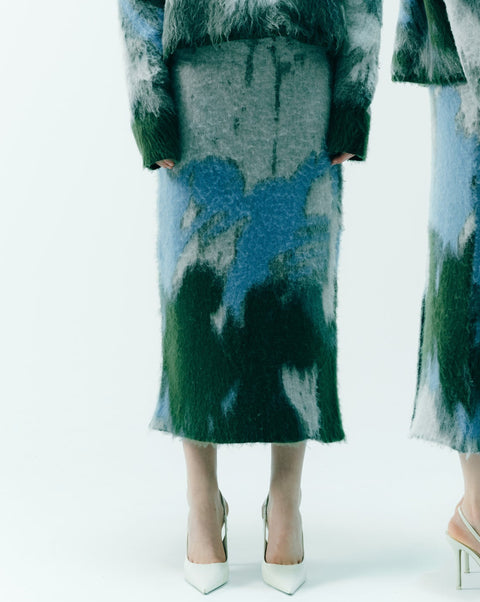 BRUSHED JACQUARD SKIRT