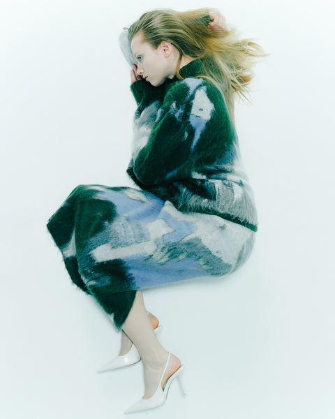 BRUSHED JACQUARD KNIT