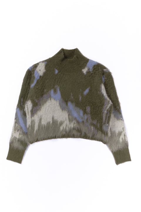 BRUSHED JACQUARD KNIT