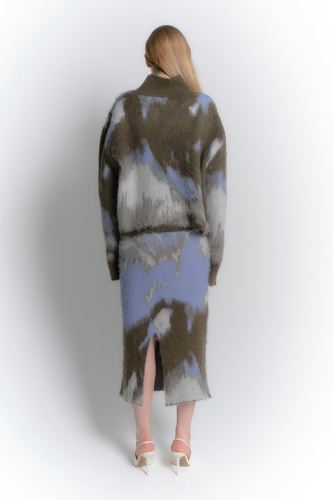 BRUSHED JACQUARD KNIT