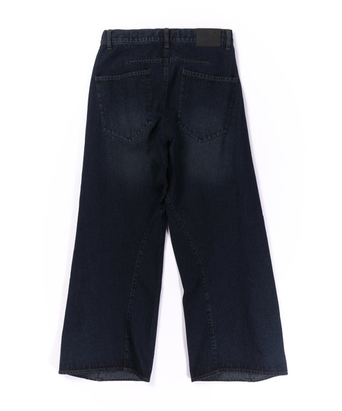 AGING TWISTED DENIM PANTS