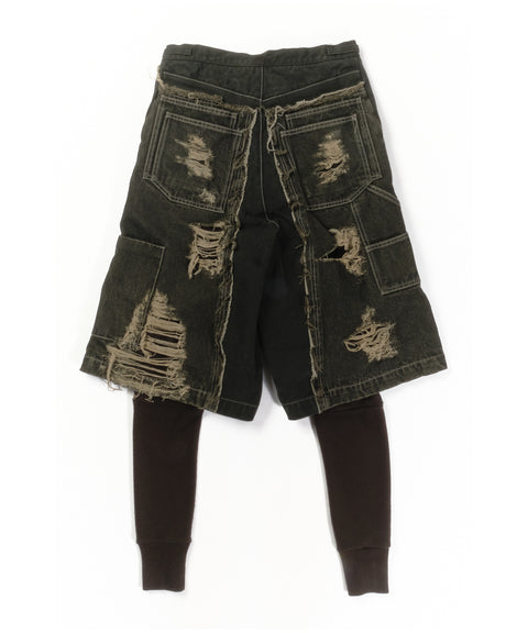 LAYERED DENIM PANTS