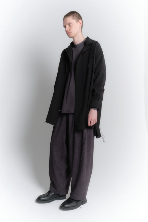 LONG HOODED SHIRT