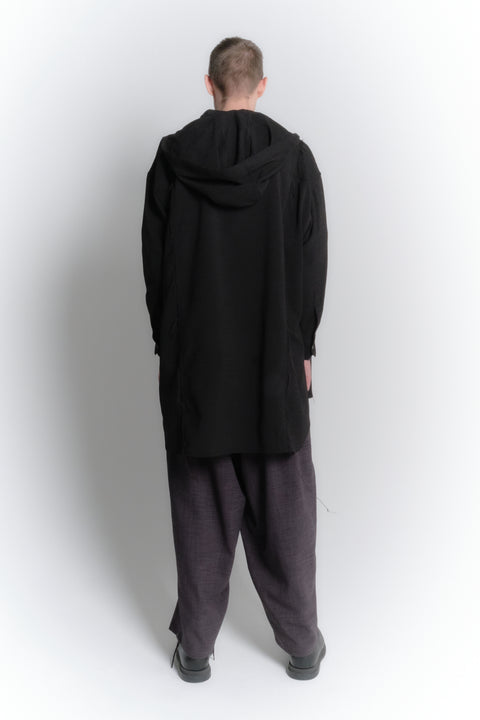 LONG HOODED SHIRT