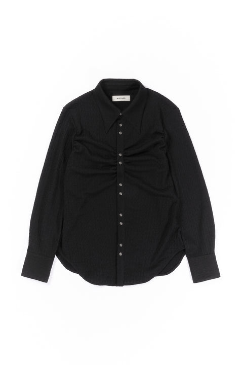 SHIRRING FABRIC SHIRT