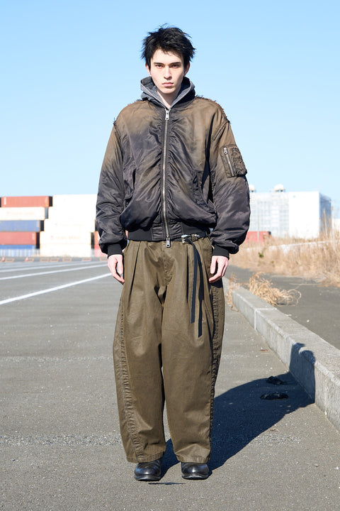 FRAYED REVERSIBLE BOMBER JACKET