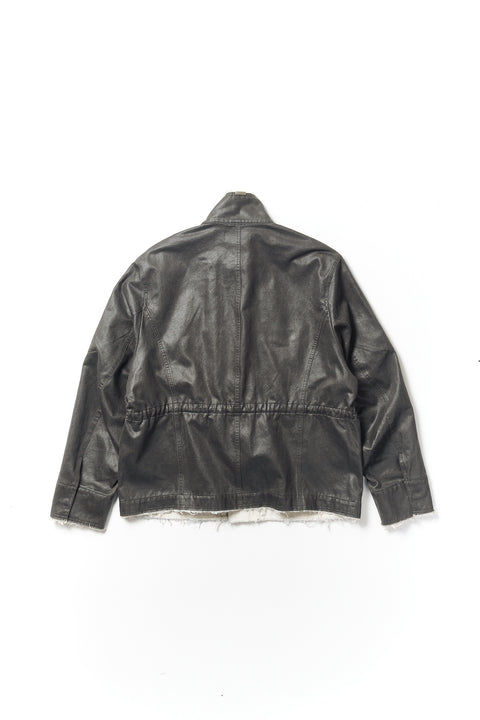 COATED FRAYED MILITARY JACKET