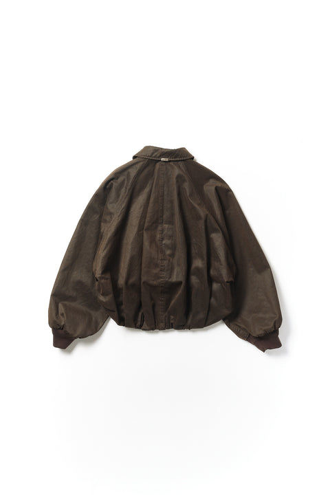 COATING COTTON WIDE SLEEVE BOMBER JACKET