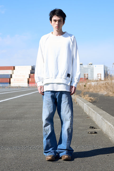 LAYERED ZIP SWEAT