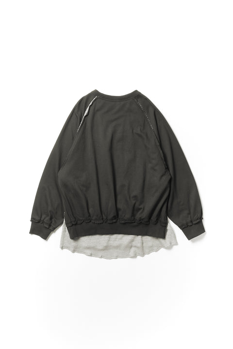 LAYERED ZIP SWEAT