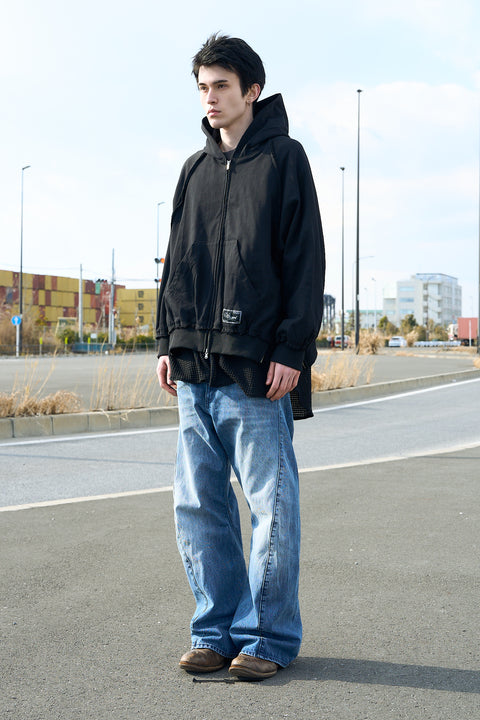 LAYERED ZIP HOODIE