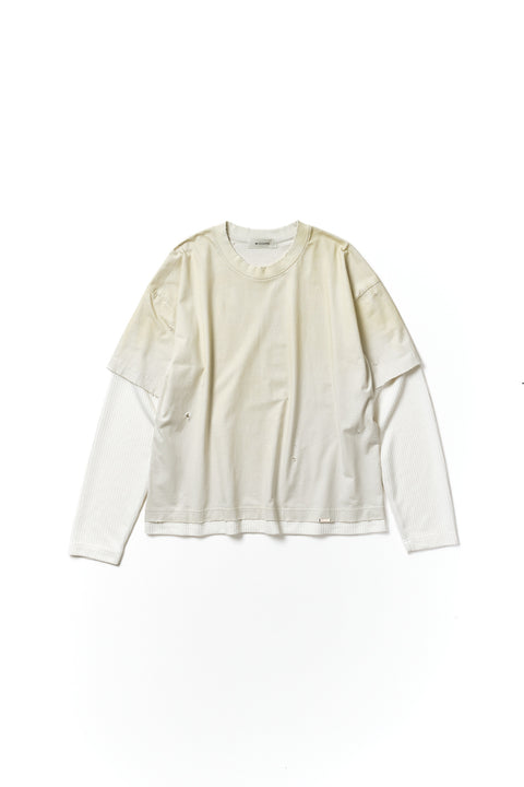FADED TEE KNIT LAYER TOP